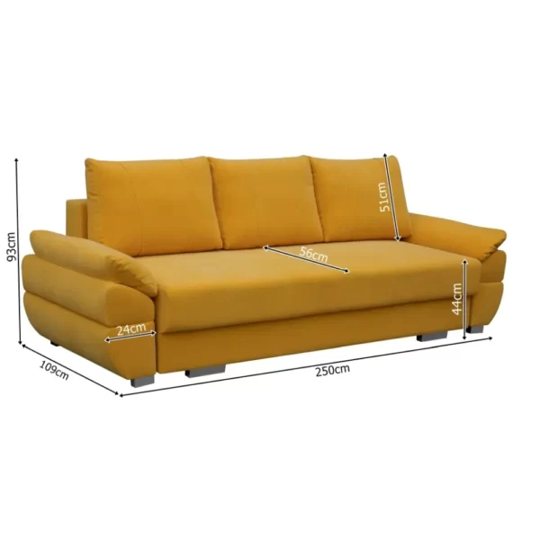 sofa rozkładana BENITA - wymiary