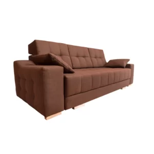 sofa rozkładana CYNITA - 3 zdejmowane poduchy oparciowe i 2 małe poduszki dekoracyjne