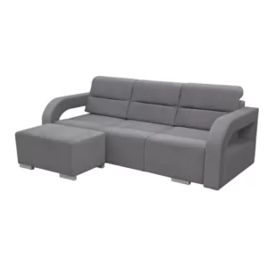 sofa rozkładana ALISS 3-osobowa z pufem