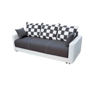 sofa rozkładana XARA 3-osobowa z poduszkami dekoracyjnymi